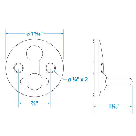 Seachoice Boat Fender Lock, Stainless Steel, Pack of 2