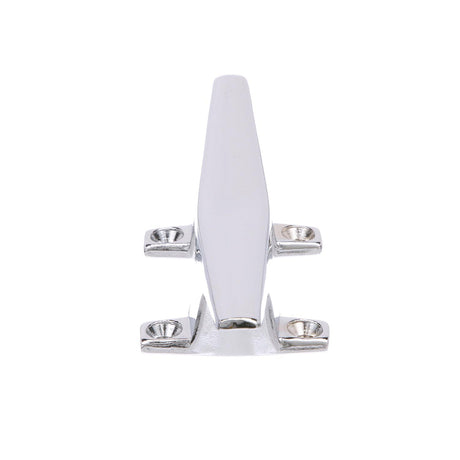 Seachoice 30571 Hollow Base Cleat, Chrome-Plated Zamak, 6 in. Long