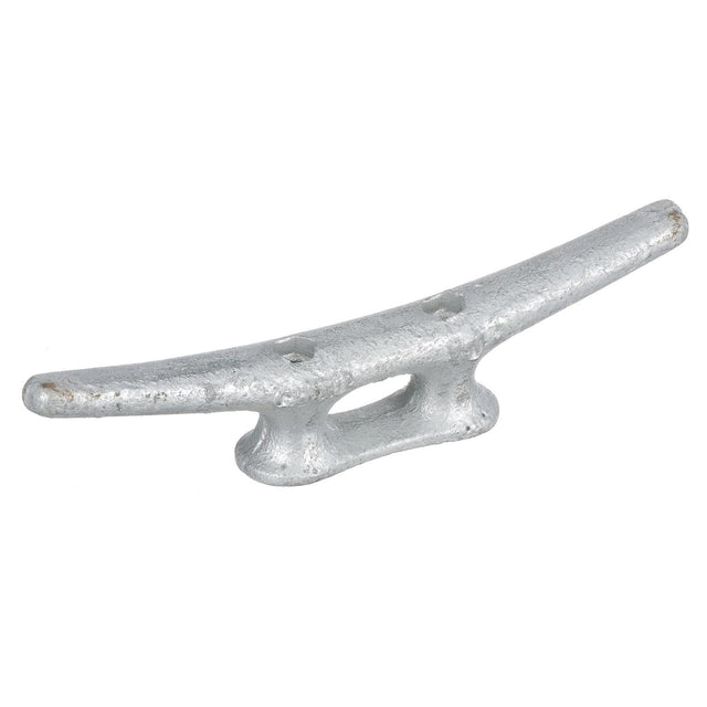 Seachoice Open Base Dock Cleat, Galvanized Gray Iron, 10 In.