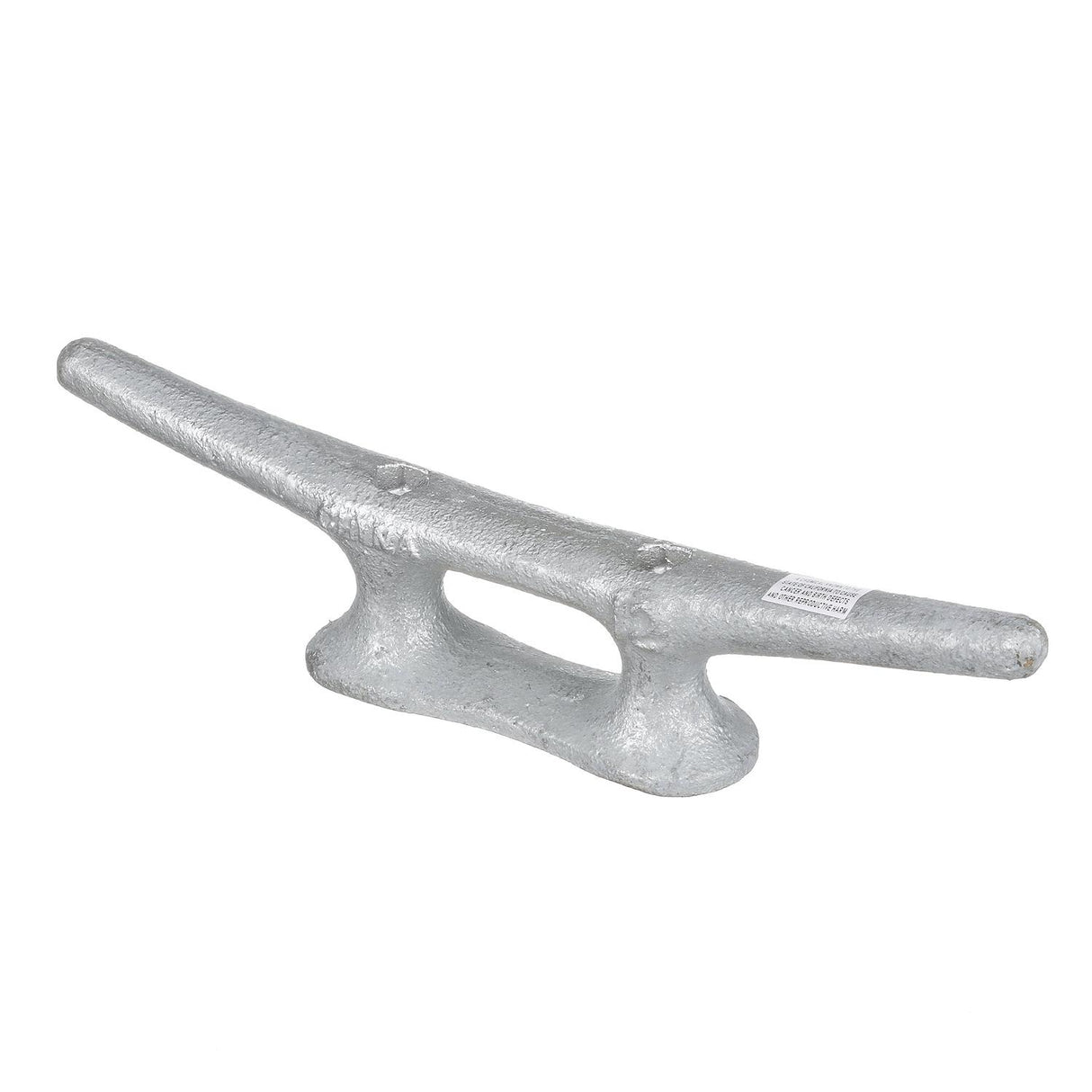 Seachoice Open Base Dock Cleat, Galvanized Gray Iron, 12 In.