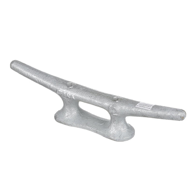 Seachoice Open Base Dock Cleat, Galvanized Gray Iron, 12 In.
