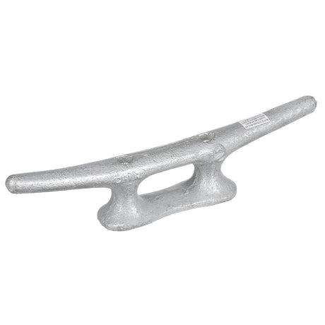 Seachoice Open Base Dock Cleat, Galvanized Gray Iron, 12 In.