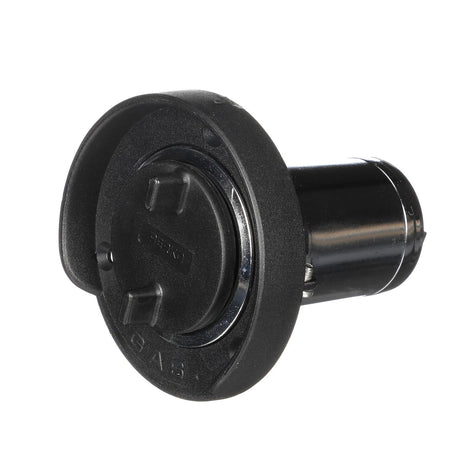 Seachoice Deck Mount Gas Fill Plate w/ Plastic Cap, Chrome-Plated Zinc, Includes Ground Screw and Cap Tether Strap