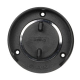 Seachoice Deck Mount Gas Fill Plate w/ Plastic Cap, Chrome-Plated Zinc, Includes Ground Screw and Cap Tether Strap
