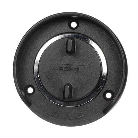 Seachoice Deck Mount Gas Fill Plate w/ Plastic Cap, Chrome-Plated Zinc, Includes Ground Screw and Cap Tether Strap