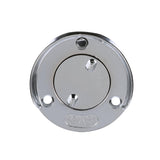 Seachoice Deck Mount Gas Fill Plate w/ Cap, Chrome-Plated Zinc, Includes Rubber Gasket and Beaded Chain Cap Tether