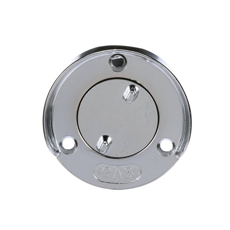 Seachoice Deck Mount Gas Fill Plate w/ Cap, Chrome-Plated Zinc, Includes Rubber Gasket and Beaded Chain Cap Tether