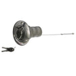 Seachoice 32051 Deck Mount Gas Fill Plate w/ Locking Cap, Cast 316 Stainless Steel, Includes 2 Keys