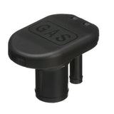 Seachoice 32061 Deck Mount Gas Fill Plate w/ Vent, Hinged Flip-Top, Molded Black Plastic