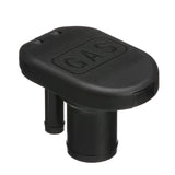 Seachoice 32061 Deck Mount Gas Fill Plate w/ Vent, Hinged Flip-Top, Molded Black Plastic