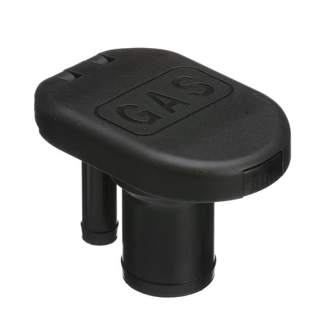 Seachoice 32061 Deck Mount Gas Fill Plate w/ Vent, Hinged Flip-Top, Molded Black Plastic