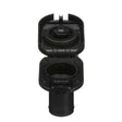 Seachoice 32061 Deck Mount Gas Fill Plate w/ Vent, Hinged Flip-Top, Molded Black Plastic