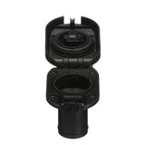 Seachoice 32061 Deck Mount Gas Fill Plate w/ Vent, Hinged Flip-Top, Molded Black Plastic
