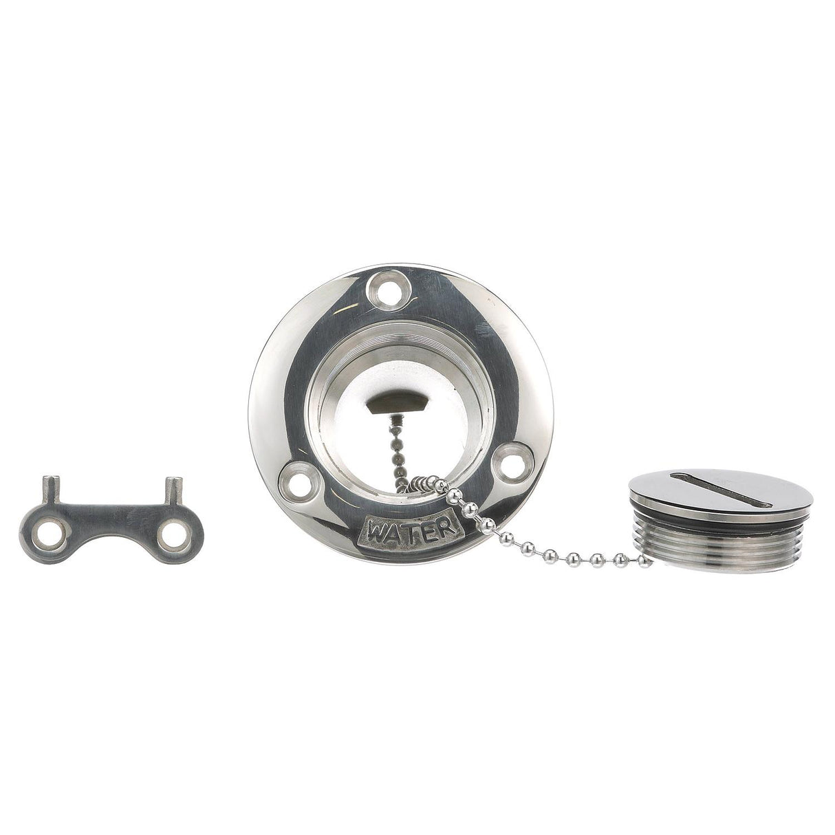 Seachoice Corrosion-Resistant Cast 316 Stainless Steel Deck Fill, Water Fill w/ Cap