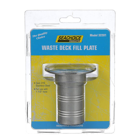 Seachoice Corrosion-Resistant Cast 316 Stainless Steel Deck Fill Waste Fill w/ Cap