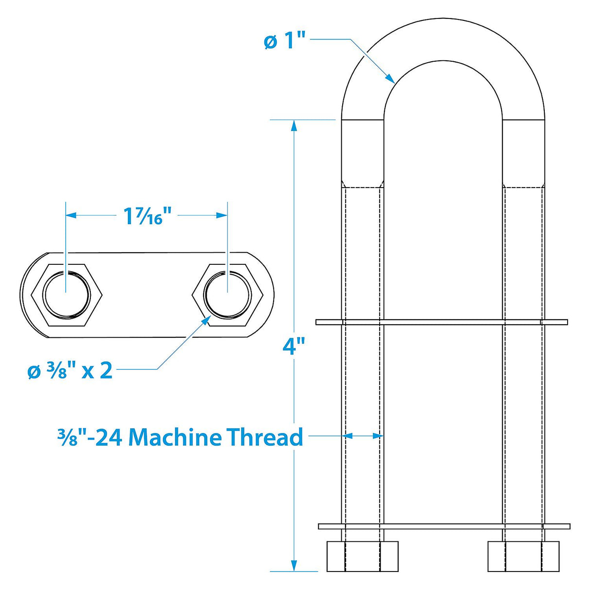 Seachoice Stainless Steel 3/8 In. Bow Eye