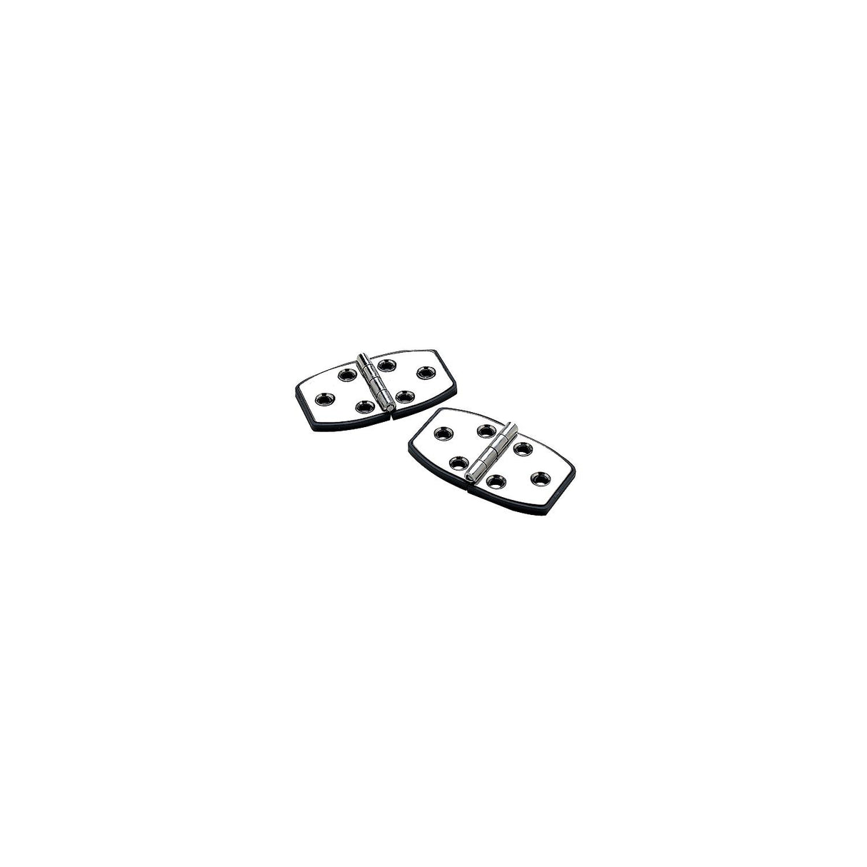 Seachoice Marine-Grade Utility Hinges, 304 Stainless Steel w/ Black Nylon Base Plate, 2-7/8 In. X 1-1/2 In., Pack of 2
