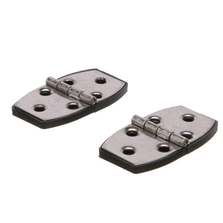 Seachoice Marine-Grade Utility Hinges, 304 Stainless Steel w/ Black Nylon Base Plate, 2-7/8 In. X 1-1/2 In., Pack of 2