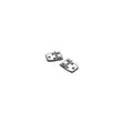 Seachoice 34351 (2) 2-1/4" x 1-1/2" Polished Stainless Steel 3/4" Short Side Hinges with Black Nylon Base Plate