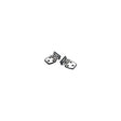 Seachoice 34471 (2) 2-1/4" x 1-1/2" Polished Stainless Steel Offset Short Side Hinges with Black Nylon Base Plate
