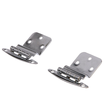 Seachoice Inset Hinges w/ 3/8 in. Inset, Chrome-Plated Brass, 2-3/4 in. X 2-1/8 in., Pack of 2