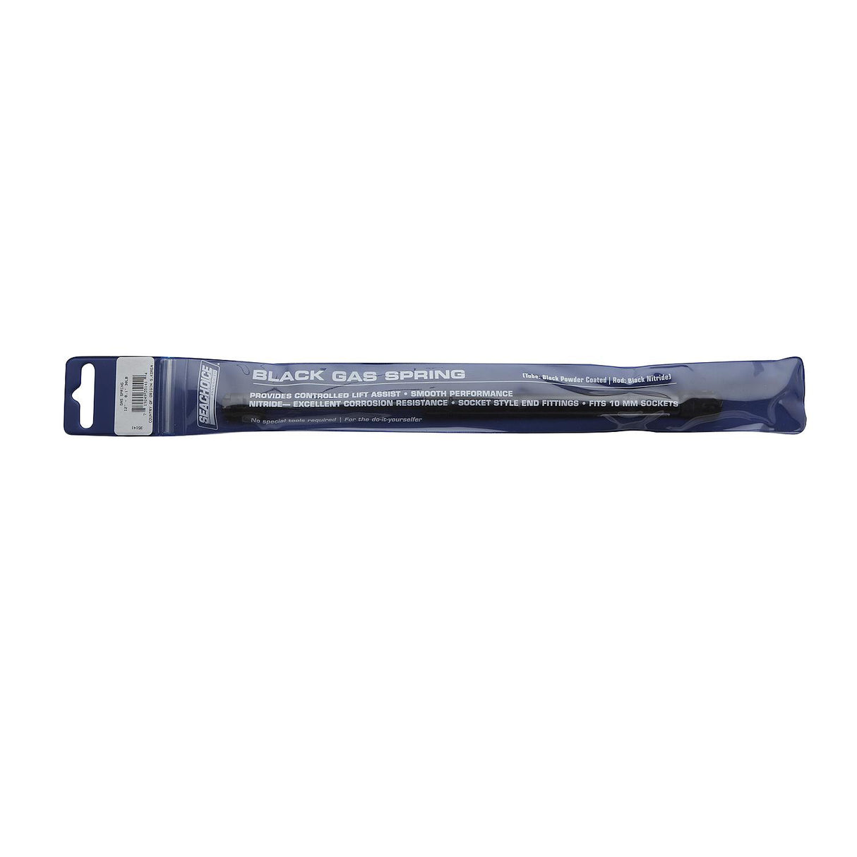 Seachoice Black Gas Spring, 8.1 In. Compressed-12 In. Extended, 30 Pounds of Force