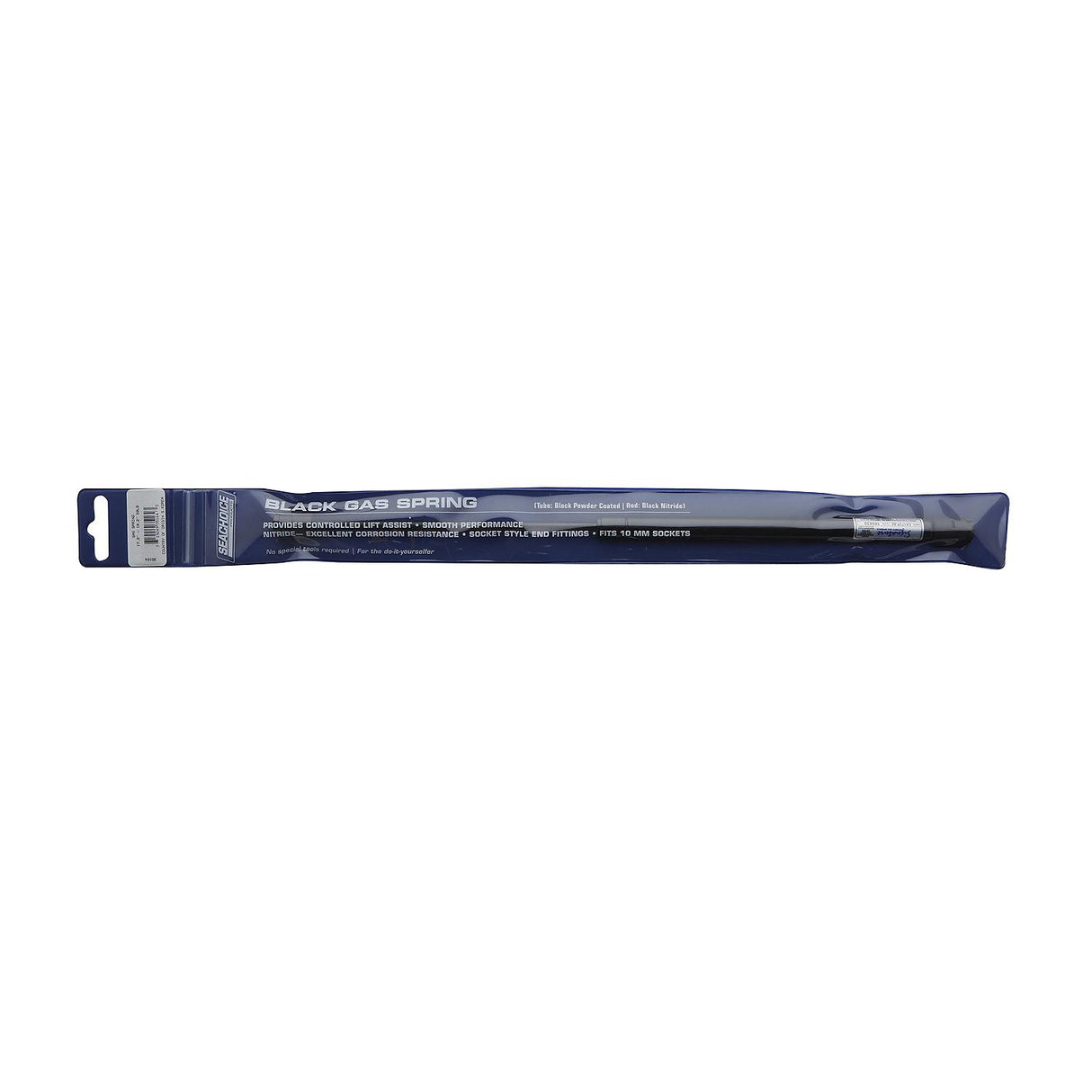 Seachoice Black Gas Spring, 17.2 In. Compressed-10.2 In. Extended, 50 Pounds of Force