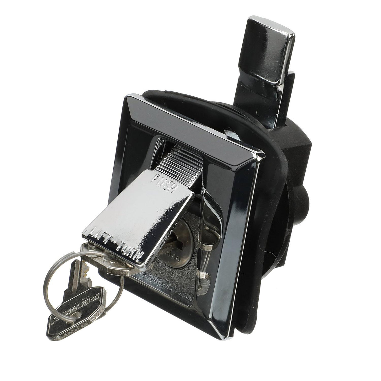 Seachoice Flush Mount Lock w/ Keys, Chrome-Plated Zinc, Requires 1-5/8 In. Cutout