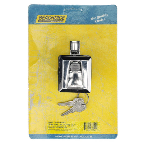 Seachoice Flush Mount Lock w/ Keys, Chrome-Plated Zinc, Requires 1-5/8 In. Cutout