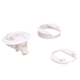 Seachoice 35521 Flush Mount Slam Latch, Rust-Free White Plastic, 2 in. Diameter