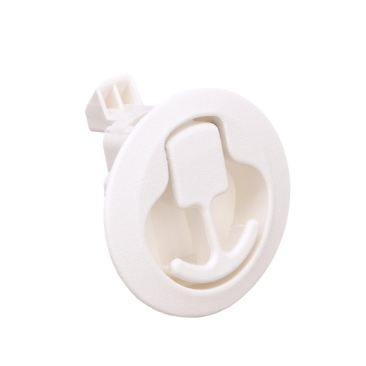Seachoice 35521 Flush Mount Slam Latch, Rust-Free White Plastic, 2 in. Diameter