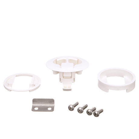 Seachoice 35521 Flush Mount Slam Latch, Rust-Free White Plastic, 2 in. Diameter