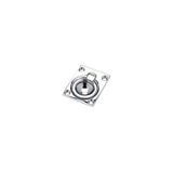Seachoice Chrome-Plated Cast Brass Square Flush Hatch Ring Pull, 1-1/2 In. X 1-3/4 In.