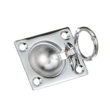Seachoice Chrome-Plated Cast Brass Square Flush Hatch Ring Pull, 1-1/2 In. X 1-3/4 In.