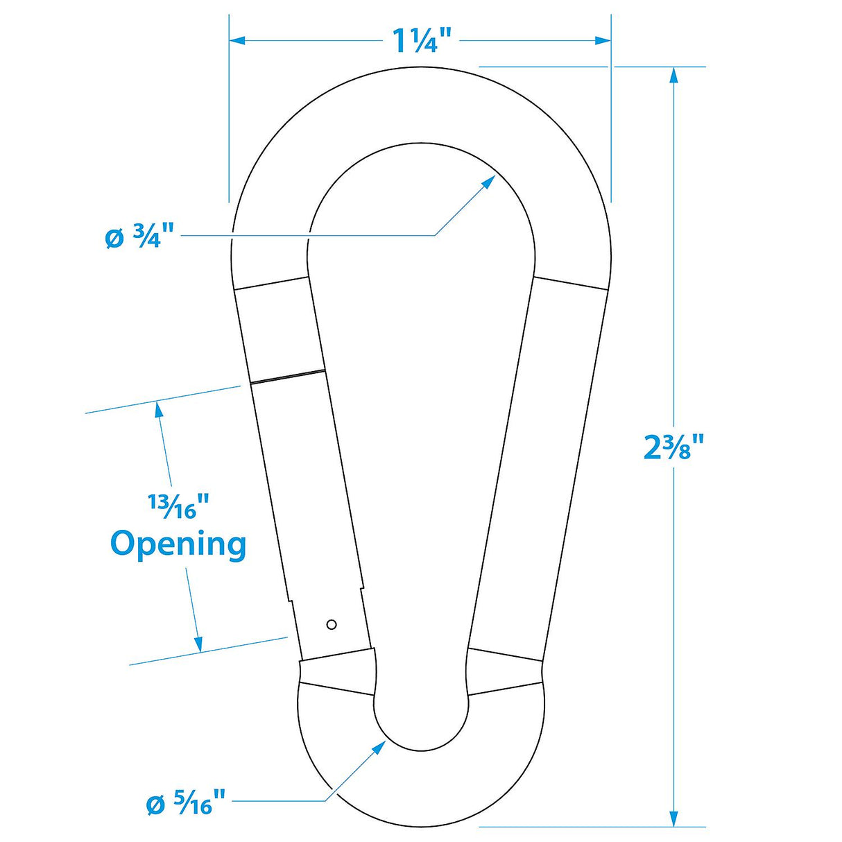 Seachoice Interlocking Spring Hook, 2.5 In. X 0.25 In., 240 Lb. Max Load