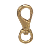 Seachoice Swivel Eye Snap, Cast Brass, Size #1, 3-1/4 In. Long, 5/8 In. ID Eye