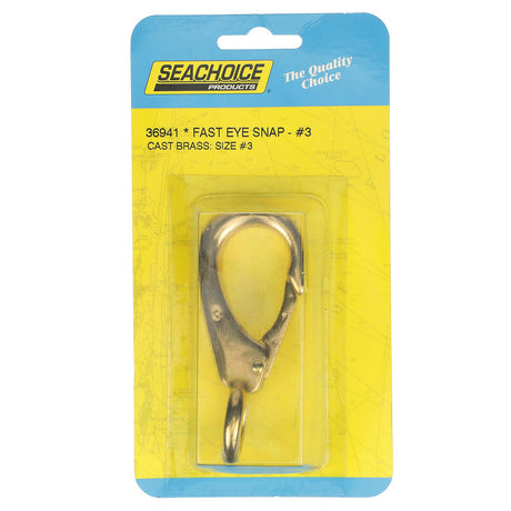 Seachoice Fast Eye Snap, Cast Brass, Size #3, 3-7/8 in. Long, 3/4 in. ID Eye