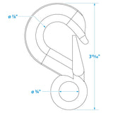 Seachoice Heavy Duty Steel Boat Trailer Winch Hook, 5/8 in. X 3-7/8 in.