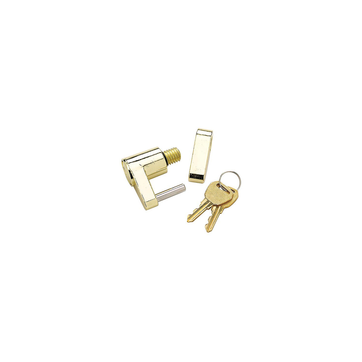 Seachoice Boat Trailer Hitch Coupler Lock with 2 Matching Keys, Solid Brass