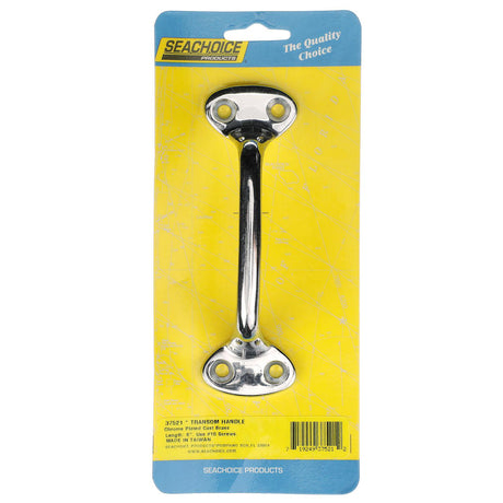 Seachoice Heavy Duty Transom Handle, Triple Chrome-Plated Cast Brass, 6 in. Round Grip