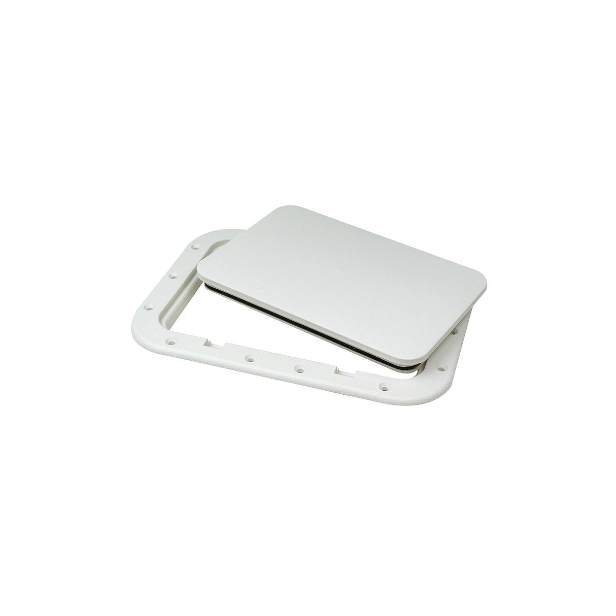 Seachoice White Pry-Out Hatch, 7 In. X 11 In. Inner Dimensions, Acetone Proof Polypropylene