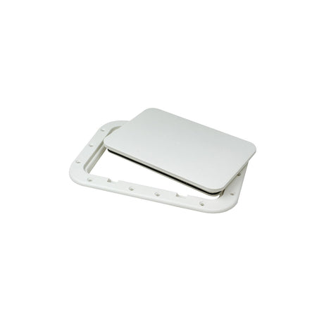 Seachoice White Pry-Out Hatch, 7 In. X 11 In. Inner Dimensions, Acetone Proof Polypropylene