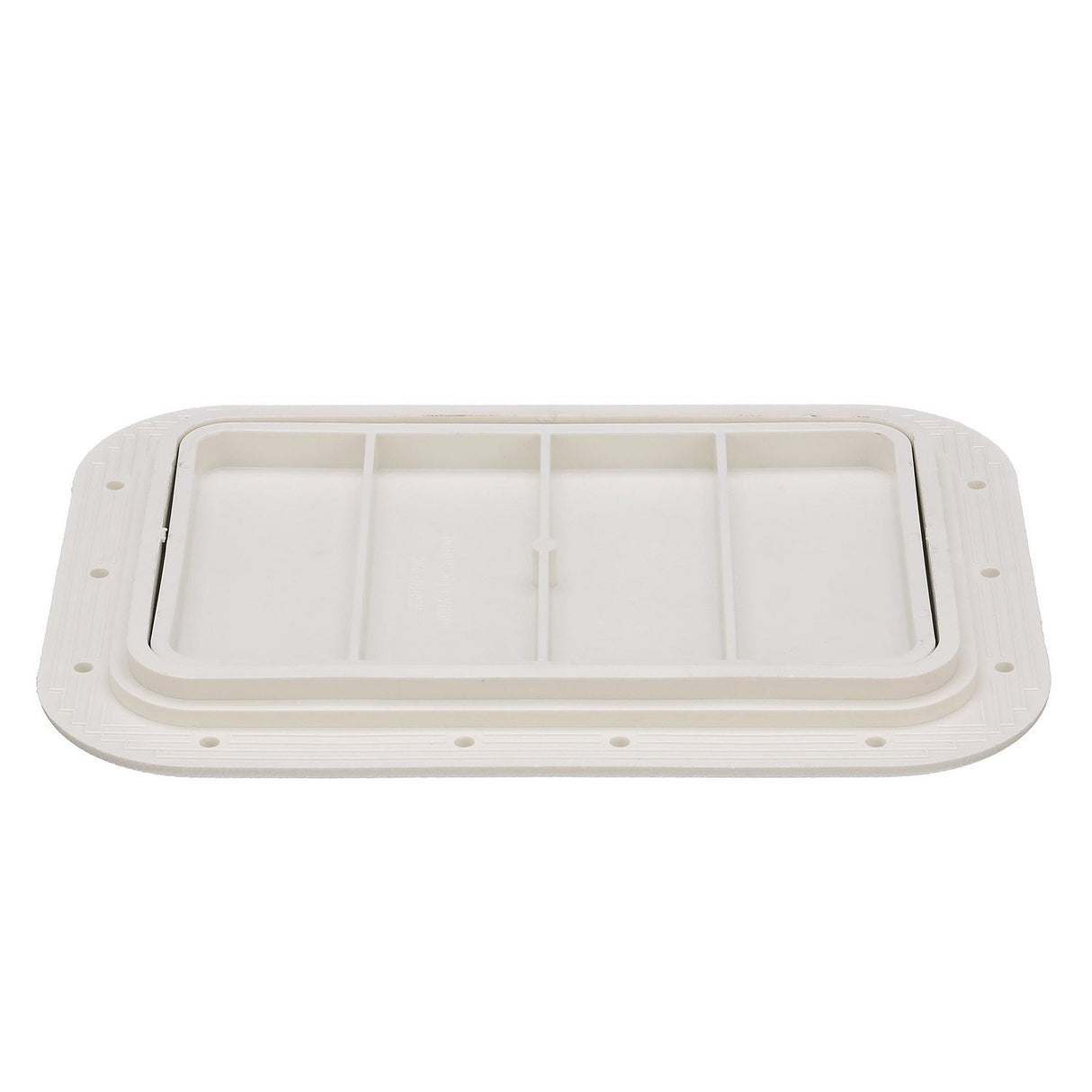 Seachoice White Pry-Out Hatch, 7 In. X 11 In. Inner Dimensions, Acetone Proof Polypropylene
