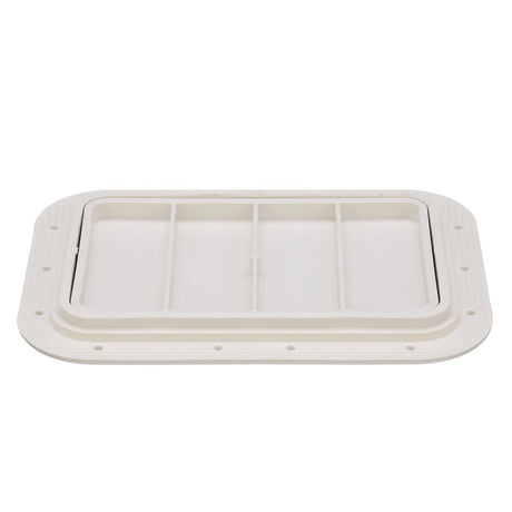 Seachoice White Pry-Out Hatch, 7 In. X 11 In. Inner Dimensions, Acetone Proof Polypropylene