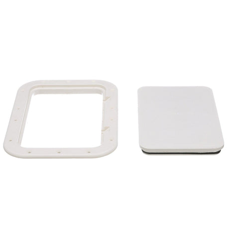 Seachoice White Pry-Out Hatch, 7 In. X 11 In. Inner Dimensions, Acetone Proof Polypropylene