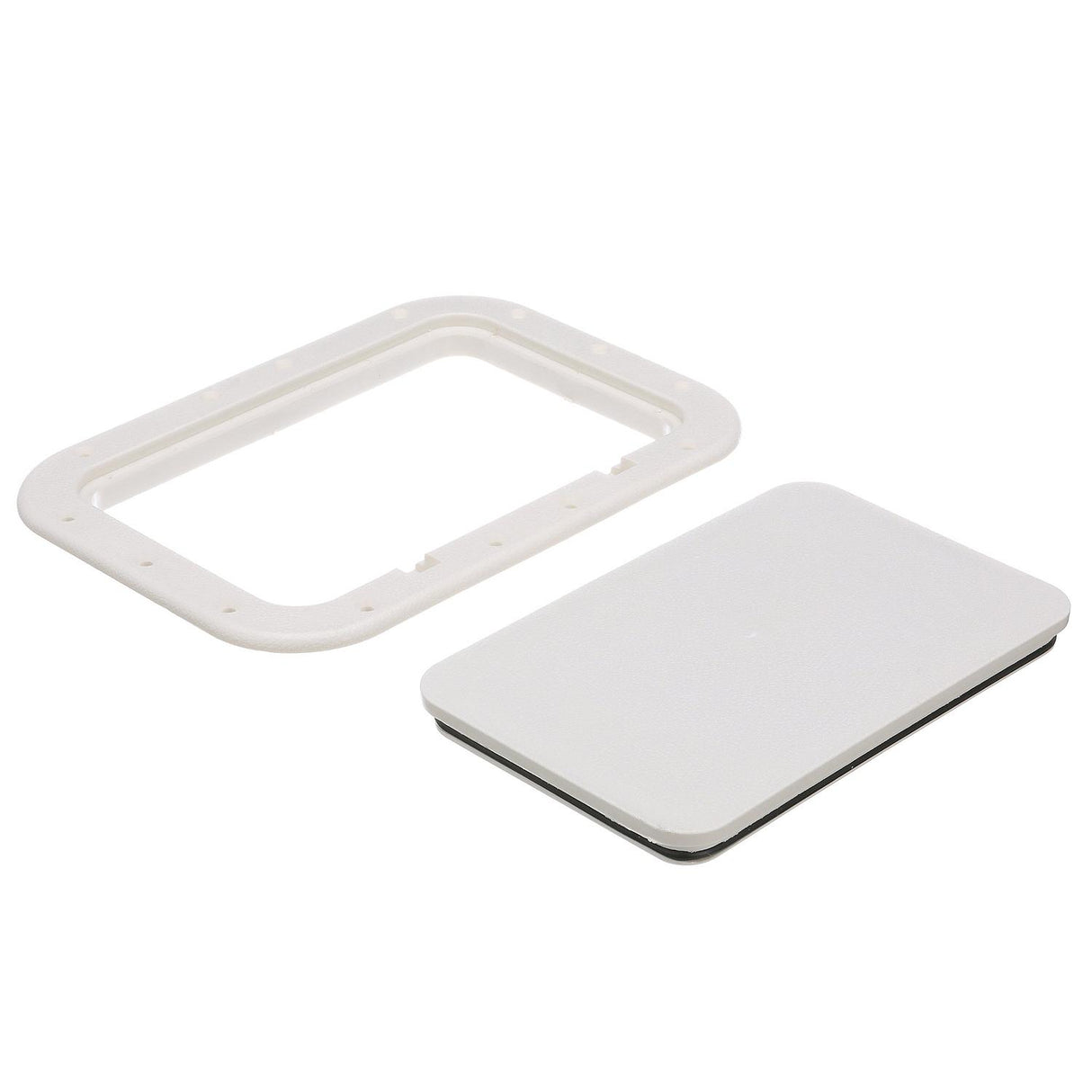 Seachoice White Pry-Out Hatch, 7 In. X 11 In. Inner Dimensions, Acetone Proof Polypropylene