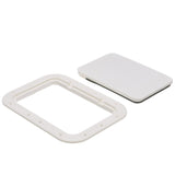 Seachoice White Pry-Out Hatch, 7 In. X 11 In. Inner Dimensions, Acetone Proof Polypropylene