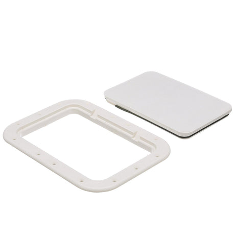 Seachoice White Pry-Out Hatch, 7 In. X 11 In. Inner Dimensions, Acetone Proof Polypropylene