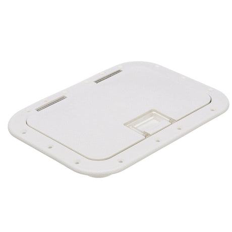 Seachoice White Hinged Hatch, 7 in. X 11 in. Inner Dimensions, Acetone Proof Polypropylene