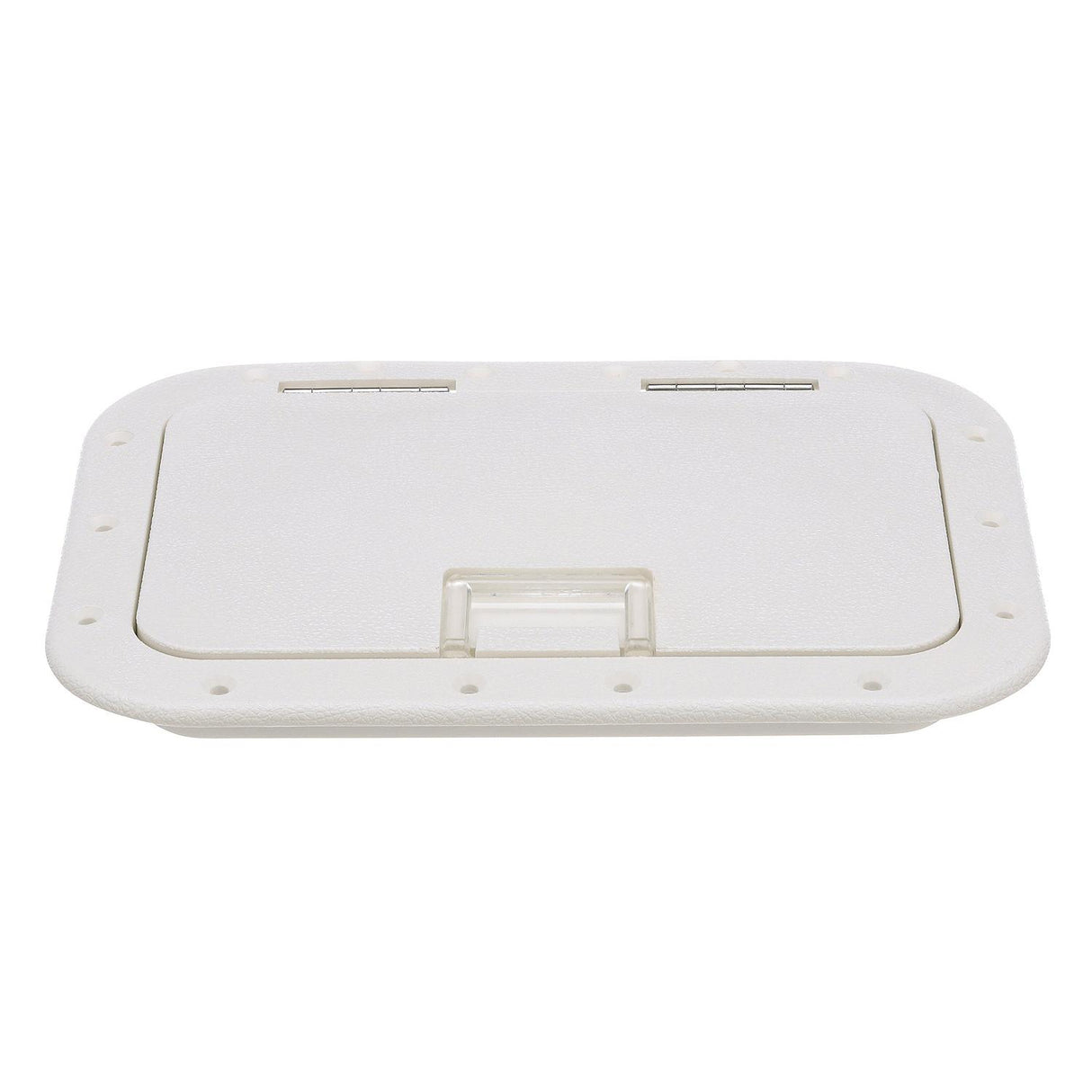 Seachoice White Hinged Hatch, 7 in. X 11 in. Inner Dimensions, Acetone Proof Polypropylene
